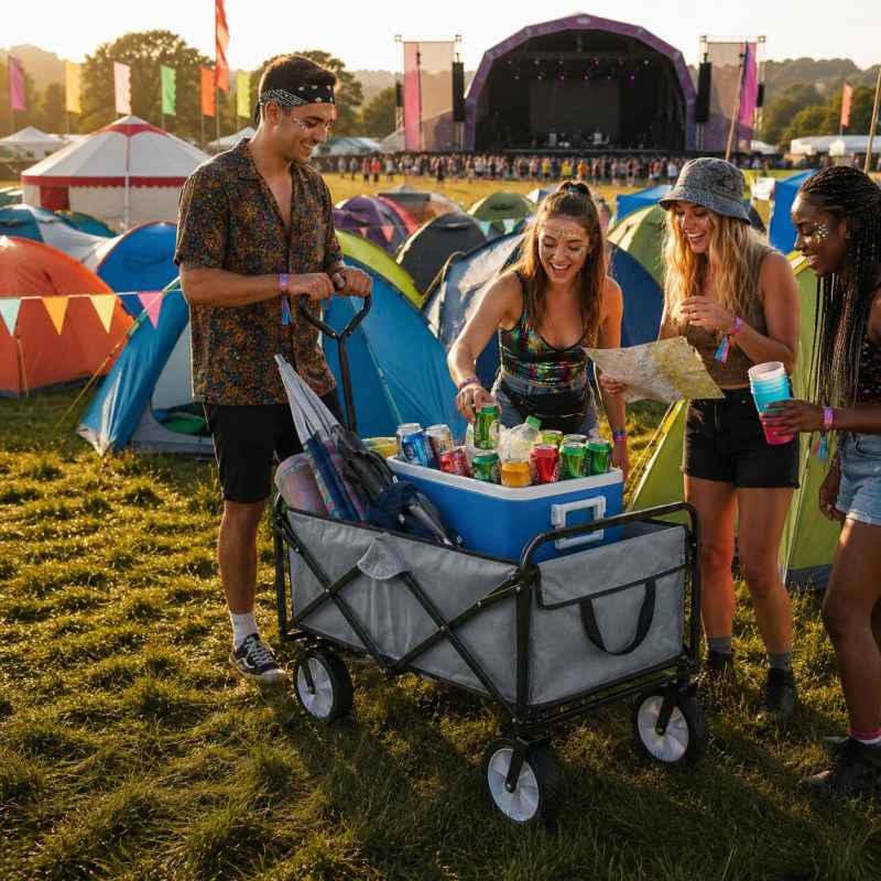 All-Terrain Festival & Beach Drinks Trolley Grey