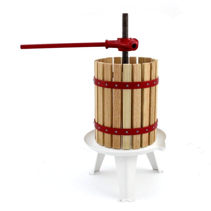 KuKoo Manual Apple Fruit Press for Homemade Juice, Wine & Cider Making, 12 Litre, Wooden