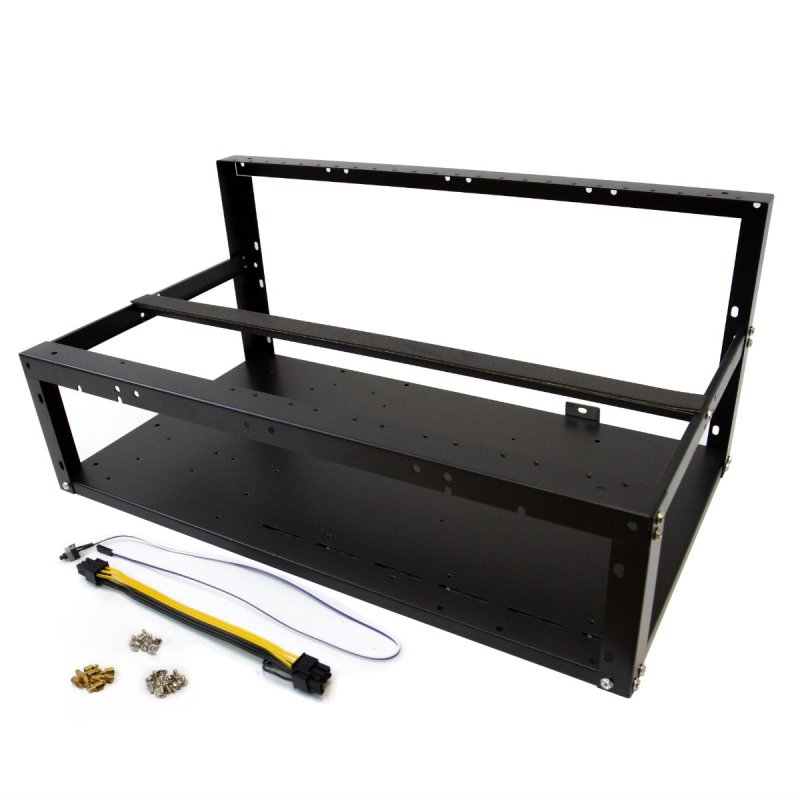 Mining Rig Frame Mining Case  6/8 GPU Crypto Coin Currency  Mining Rig Mining Steel Open Case Mining Rig Open Air Computer Case FREE Power Switch Cable & Mining Cable