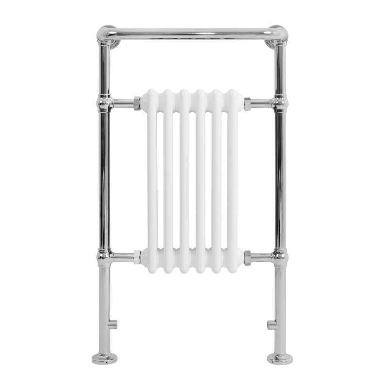 Traditional Heated Towel Rail Radiator - 950mm x 570mm - White