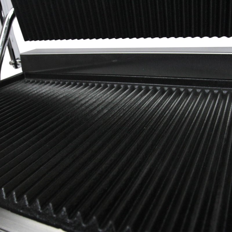 KuKoo Grooved Panini Press Ribbed Contact Grill Toaster Sandwich Maker Commercial Catering Machine