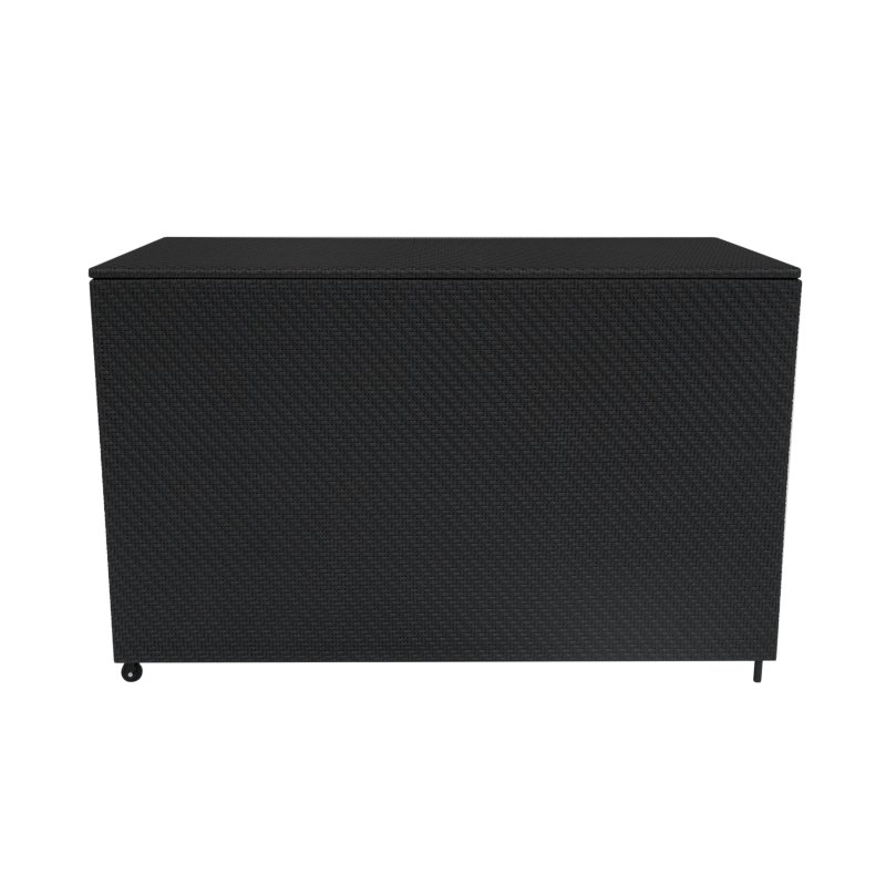 Rattan Modular 6 Piece Furniture Set & 996L Storage Box – Black