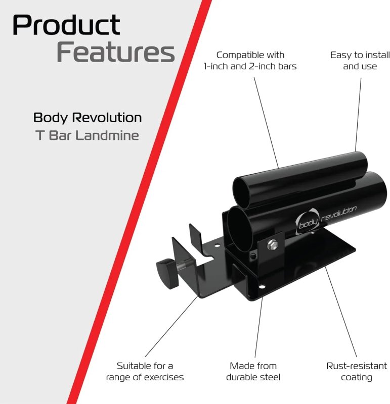 Body Revolution 7ft Barbell Bar & T-Bar Row Bundle