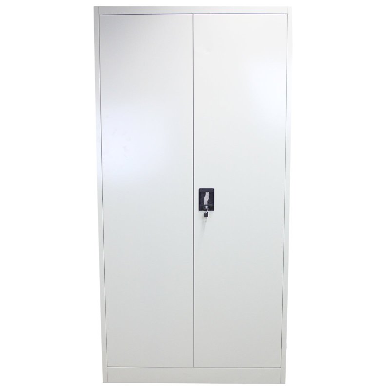 Metal Office 2 Doors Filing Cabinet Flatpack Document File Compartments Lockable Storage Cupboard Unit 180cm