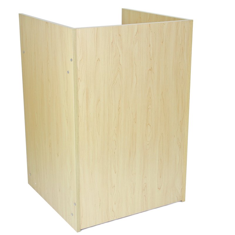MonsterShop TB60 Reception Cash Till Desk, Maple, 60cm x 90cm x 60cm, Melamine MDF