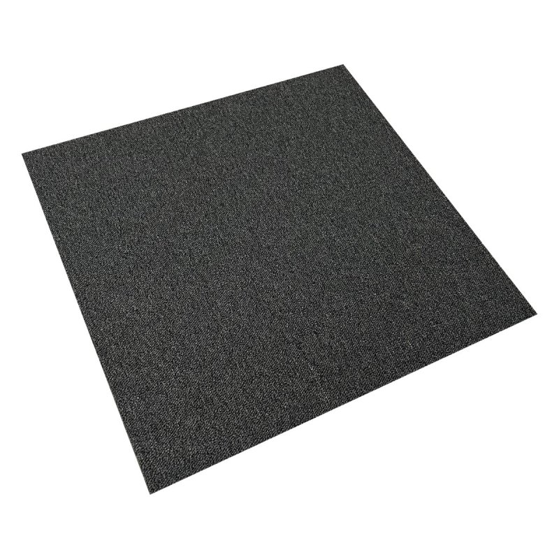 20 x Charcoal Black Carpet Tiles 5 Square Metres Commercial Hard Wearing Heavy Duty Domestic Dark Grey Premium Office Home Flooring