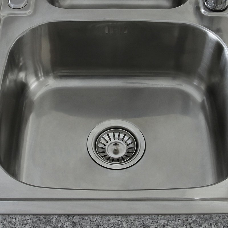 Kitchen Sink 1.5 Bowl Stainless Steel Kitchen Sinks Reversible With Free Designer Tap & Waste Kit