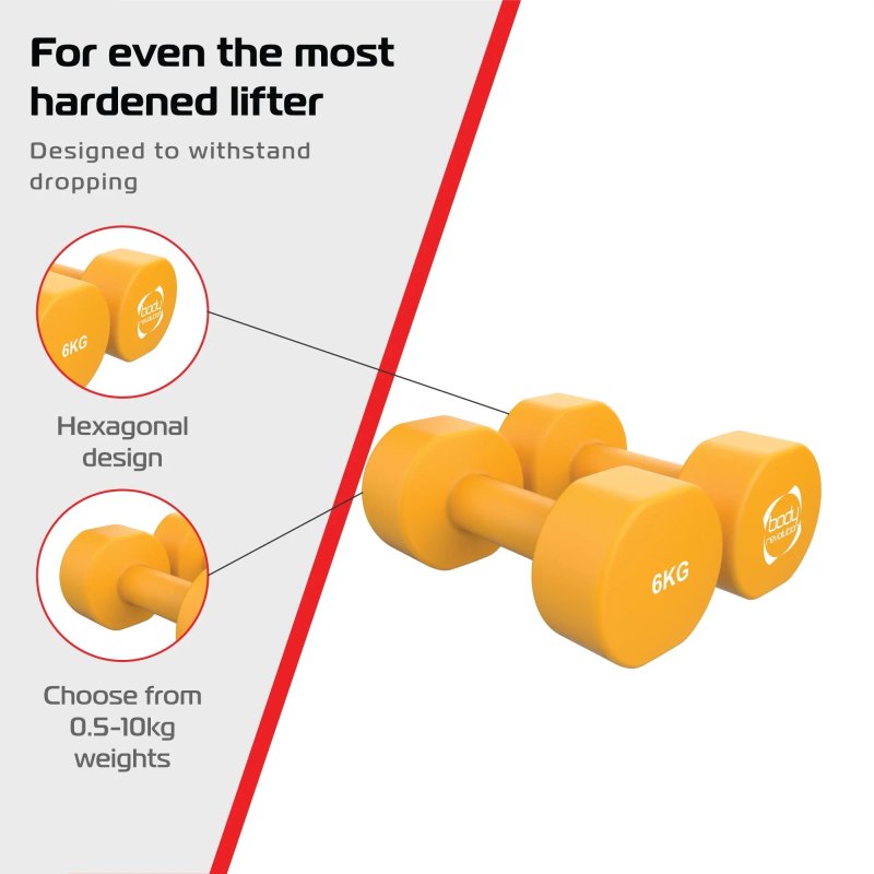 2 x 6KG Neoprene dumbbells