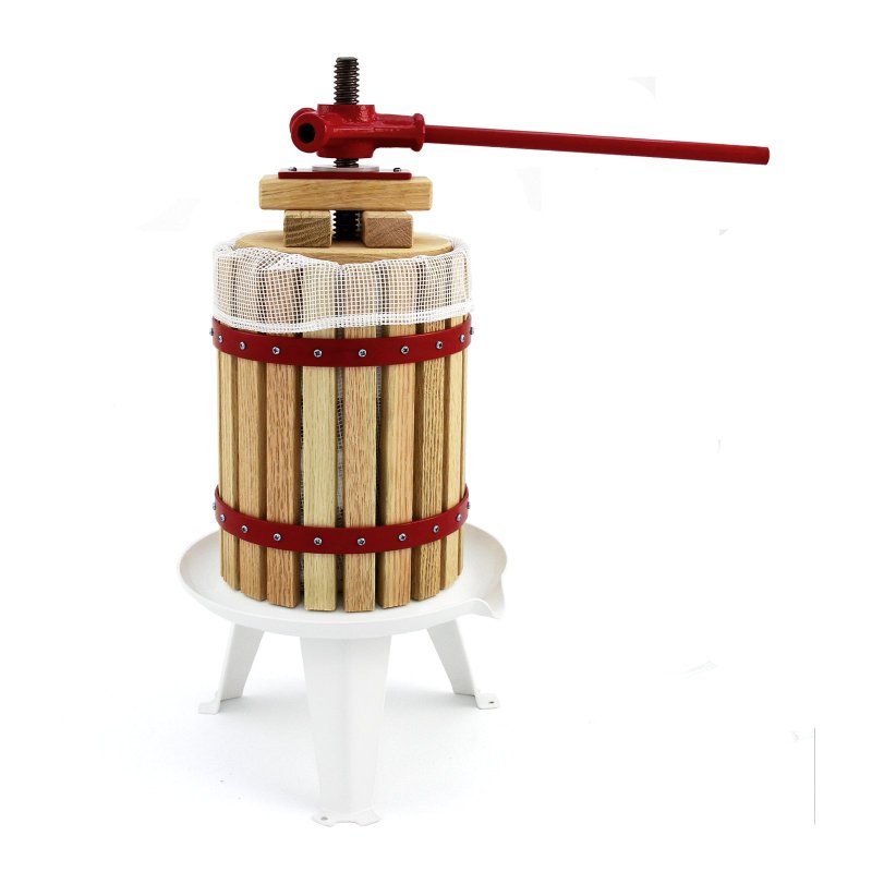 KuKoo Manual Apple Fruit Press for Homemade Juice, Wine & Cider Making, 6 Litre, Wooden