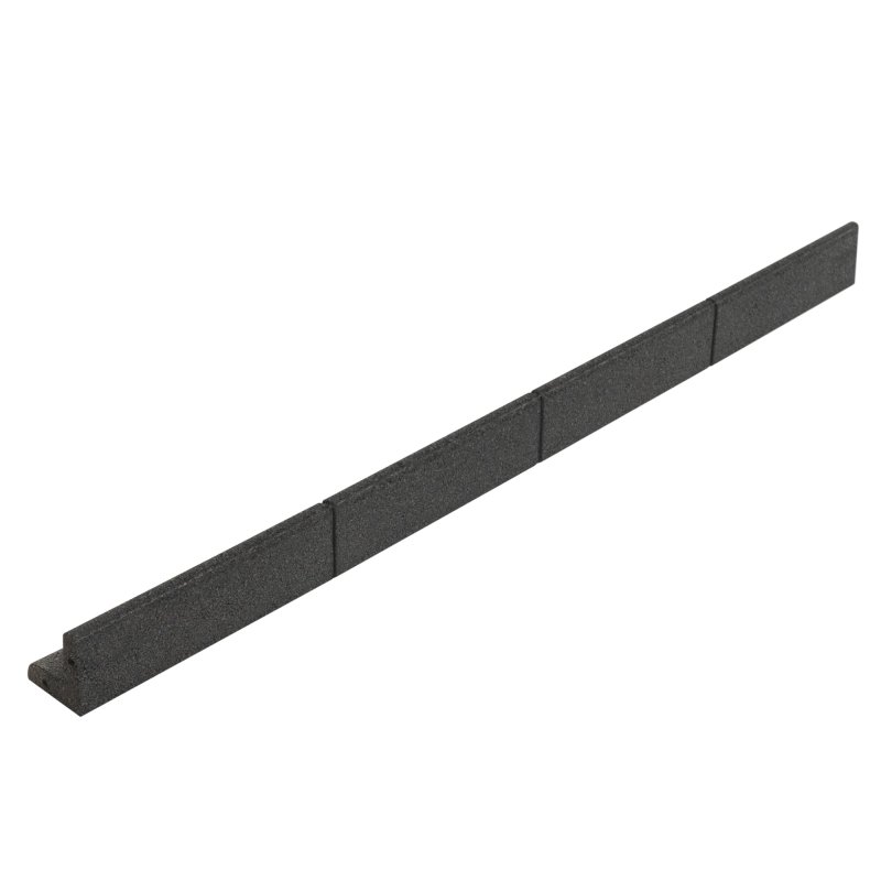 Flexible Lawn Edging 6 x 1.2m With Mallet - Grey
