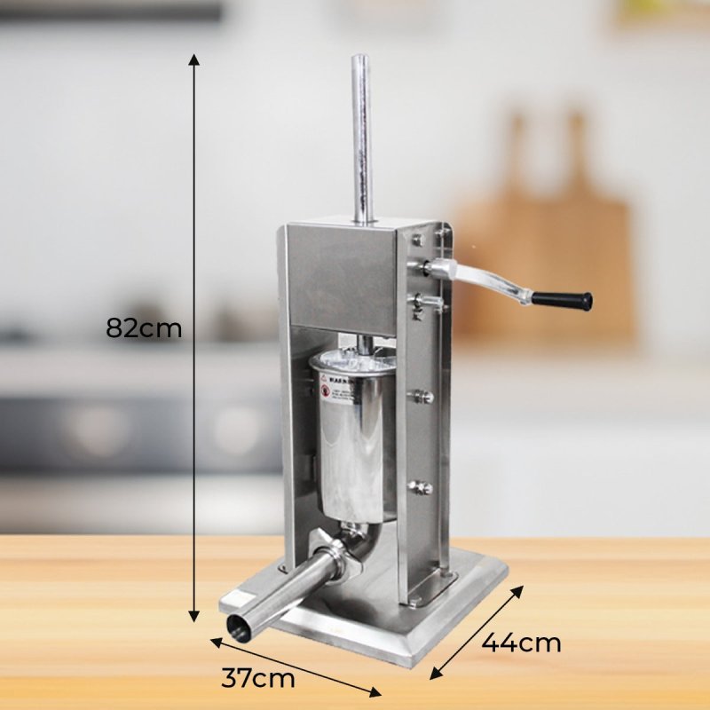 Sausage Stuffer Kit Filler 7L Maker 304 Stainless Steel Heavy Duty Commercial Meat Machine Vertical Manual 2 Speeds
