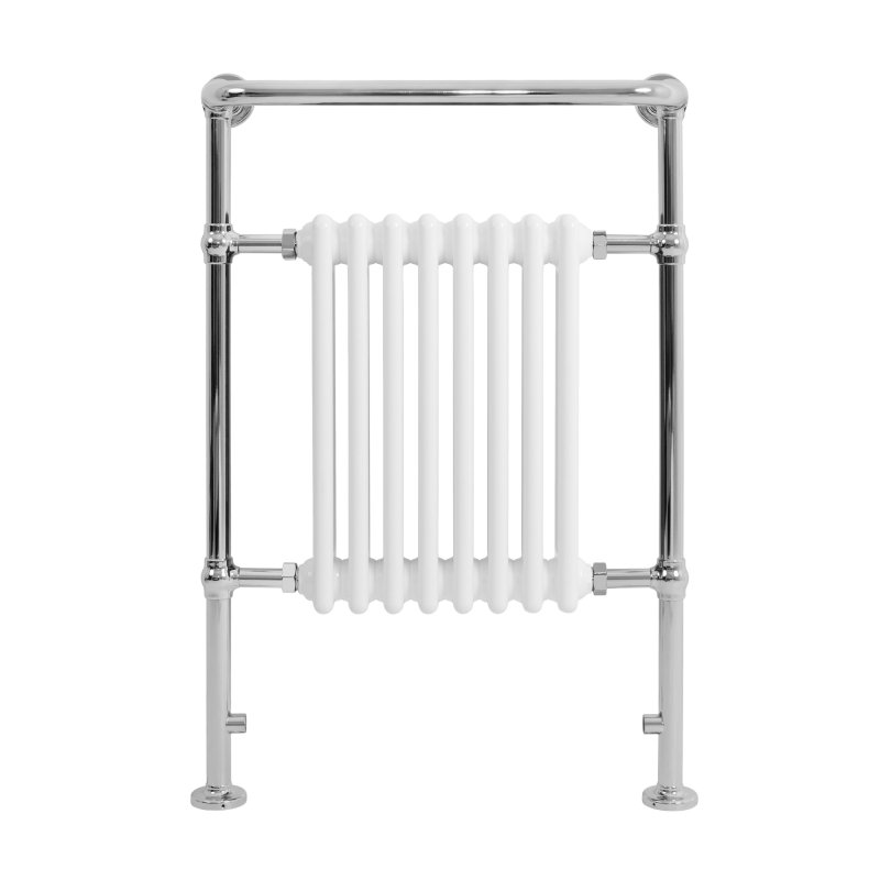 Traditional Heated Towel Rail Radiator - 950mm x 660mm - White