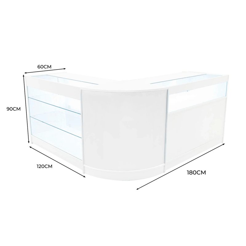 Triton LED Shop Counter Set K1200, B1200 & CM60 - White