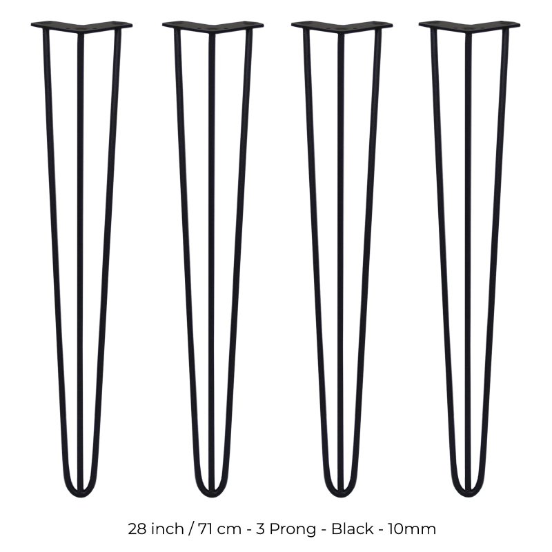 4 x Hairpin Legs / Hair Pin Legs Set SkiSki Legs Furniture Desk Bench Chair Table 28