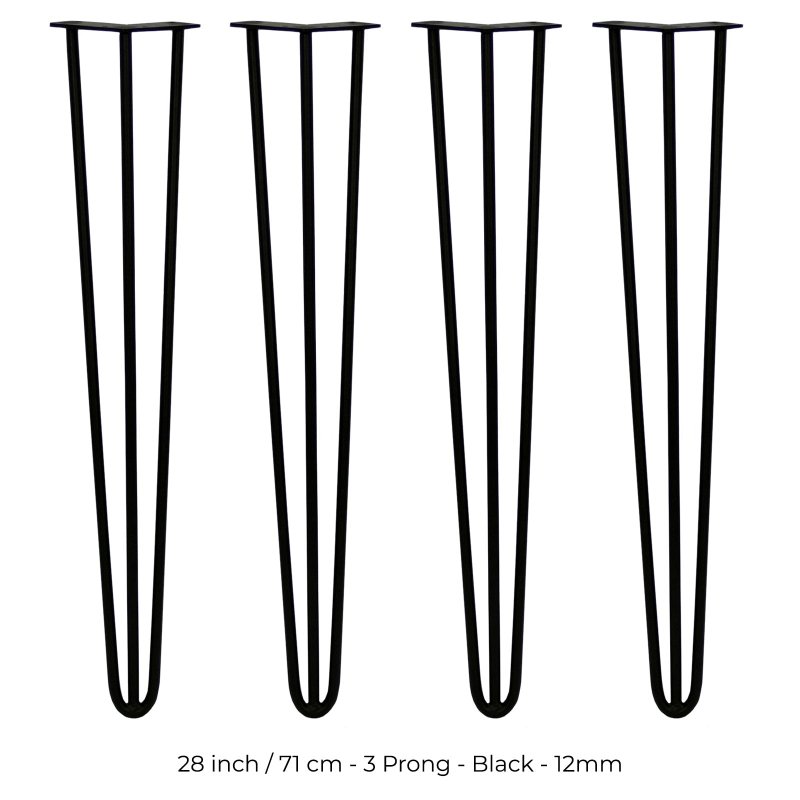 4 x Hairpin Legs / Hair Pin Legs Set SkiSki Legs Furniture Desk Bench Chair Table 28
