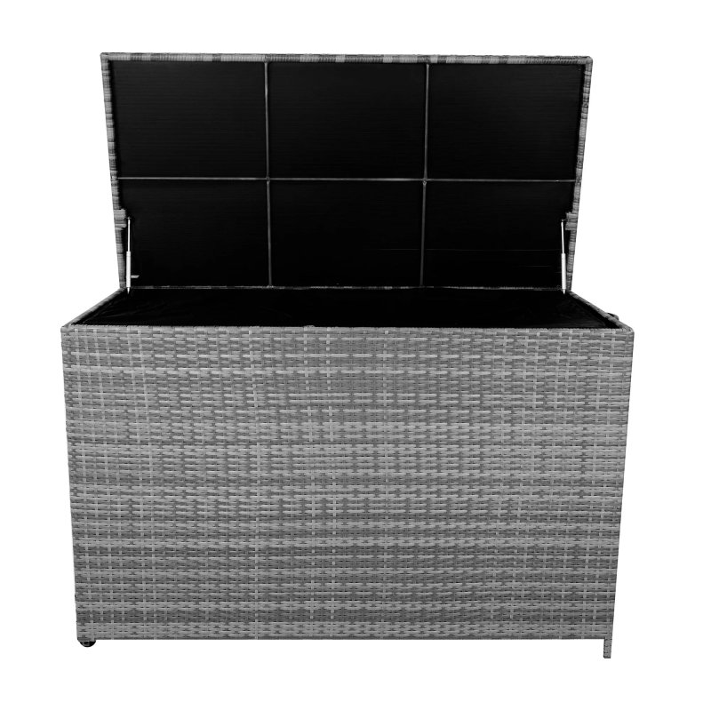 Rattan Cushion Storage Box 996L - Grey
