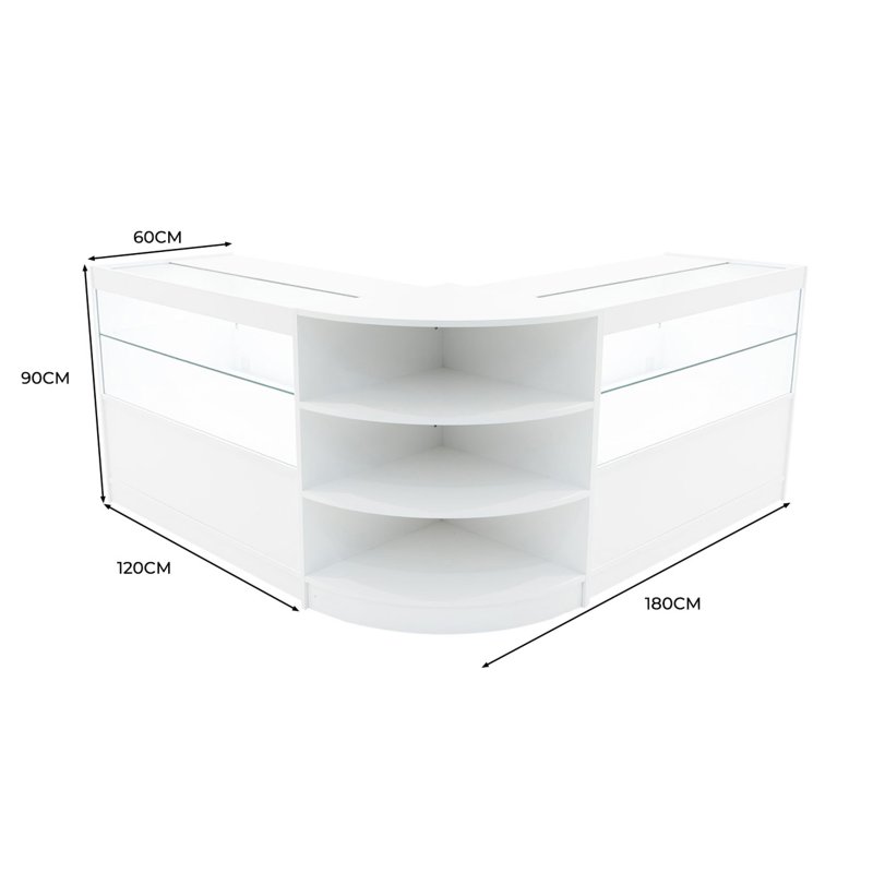 Andromeda LED Shop Counter Set LM60 & 2 x C1200 - White