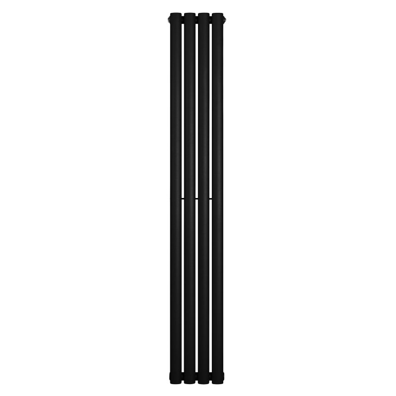 Oval Single Column Radiator - 1600 x 240mm - Black