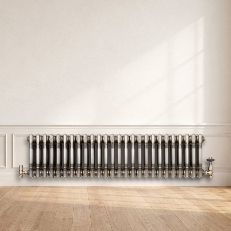 Traditional 3 Column Radiator - 300 x 1010mm - Raw Metal