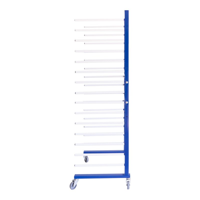 Spray Drying Rack Blue Trolley Eco Spray Paint Shop Woodworking Dry Storage 4 Heavy Duty 360 Degree Castors Mobile 15 Layers 20kg Per Layer 300kg Total Capacity Adjustable Width 175 H x 35/66 W x 55 D