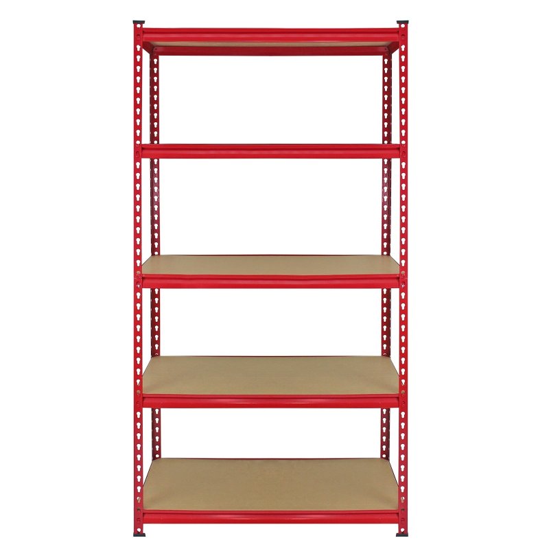 5 Monster Racking Z-Rax Warehouse Storage Garage Shelving Unit, 360kg/shelf, Red, 90 x 183 x 45cm