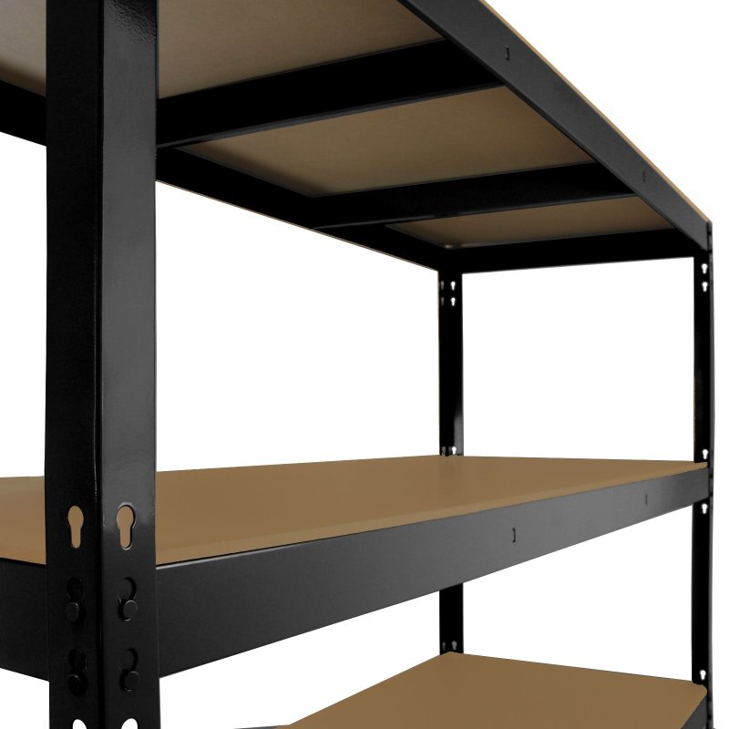 Monster Racking Q-Rax Heavy Duty Racking Garage Shelving, 360kg/shelf, 160cm x 60cm x 160cm, Black