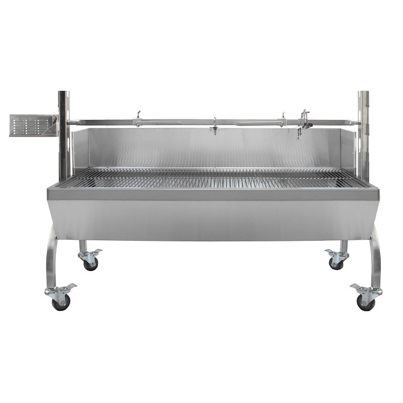 KuKoo 90kg Hog Roast Machine / Spit Roasting Meat Rotisserie / Stainless Steel & Windshield