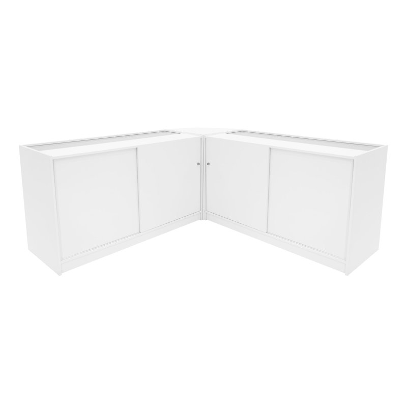 Harmonia LED Shop Counter Set B1500, C1500 & LM60 - White