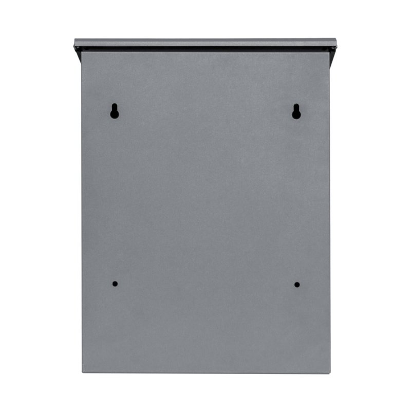 Parcel Post Drop Box Grey Large Steel Outdoor Lockable 2 Keys Letter Mail Package Courier Container Delivery Storage Wall Mount Safe Secure Anti Fishing Scannable Barcode FREE Screwdriver Fixing Kit