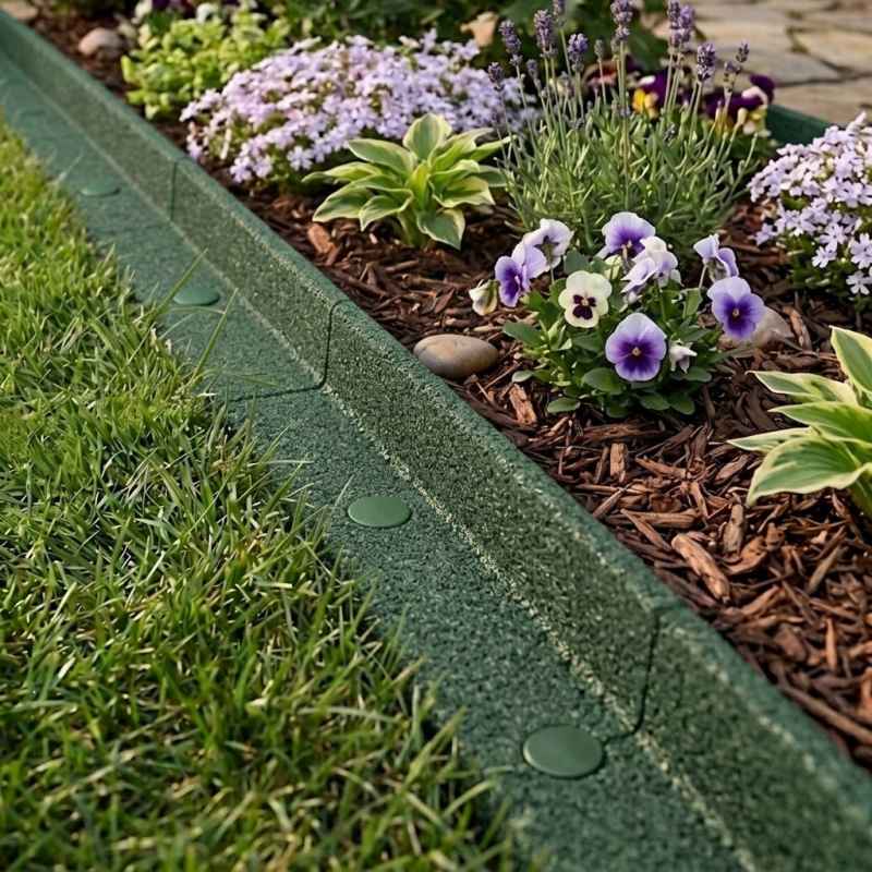 Flexible Lawn Edging 8 x 1.2m With Mallet - Green