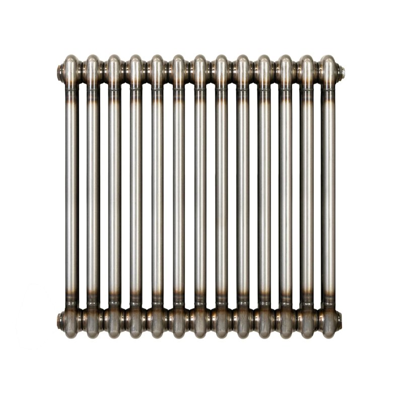 Traditional 2 Column Radiator - 600 x 605mm - Raw Metal