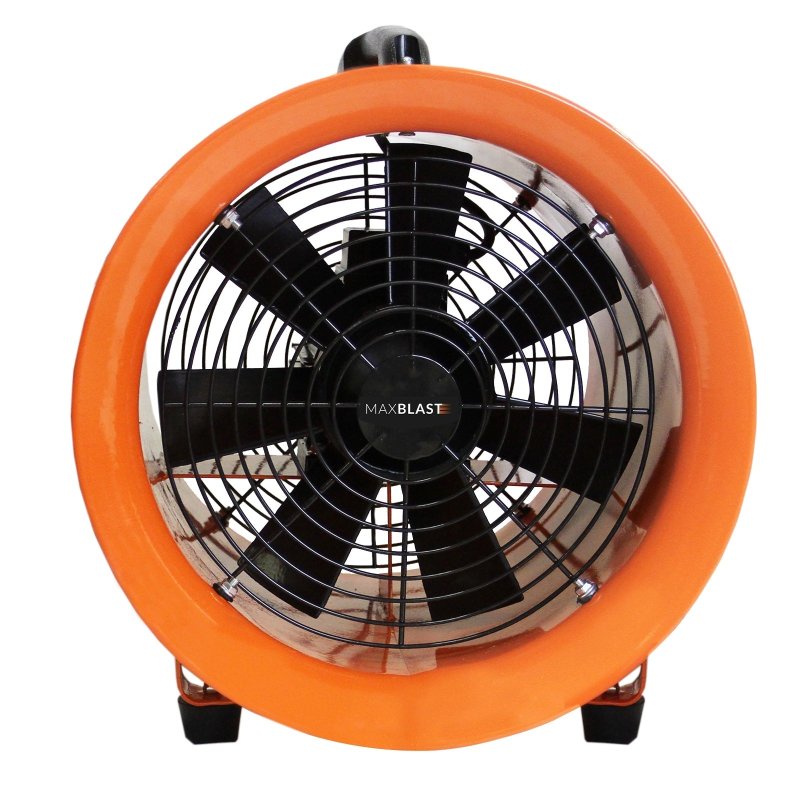 Dust Extractor Ventilation Fan 250mm Portable 12m Duct Hose Workshop Fume Air Blower Industrial PVC Ducting Ventilator