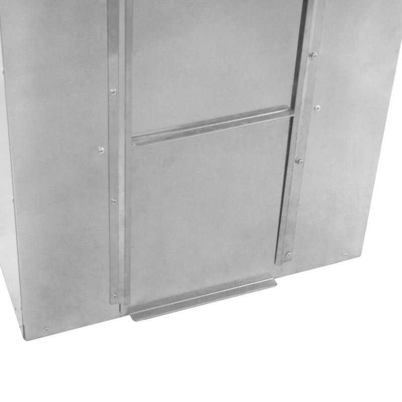 Coal Storage Bunker 150kg 300L Galvanised Steel Raised Metal Base Strengthening Bar Baffle Plate Waterproof Rust & Rodent Proof Wood Fire Sliding Door Hinged Lid Handle FREE Coal Shovel