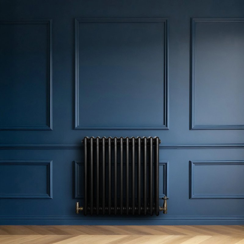 Traditional 4 Column Radiator - 600 x 605mm - Black