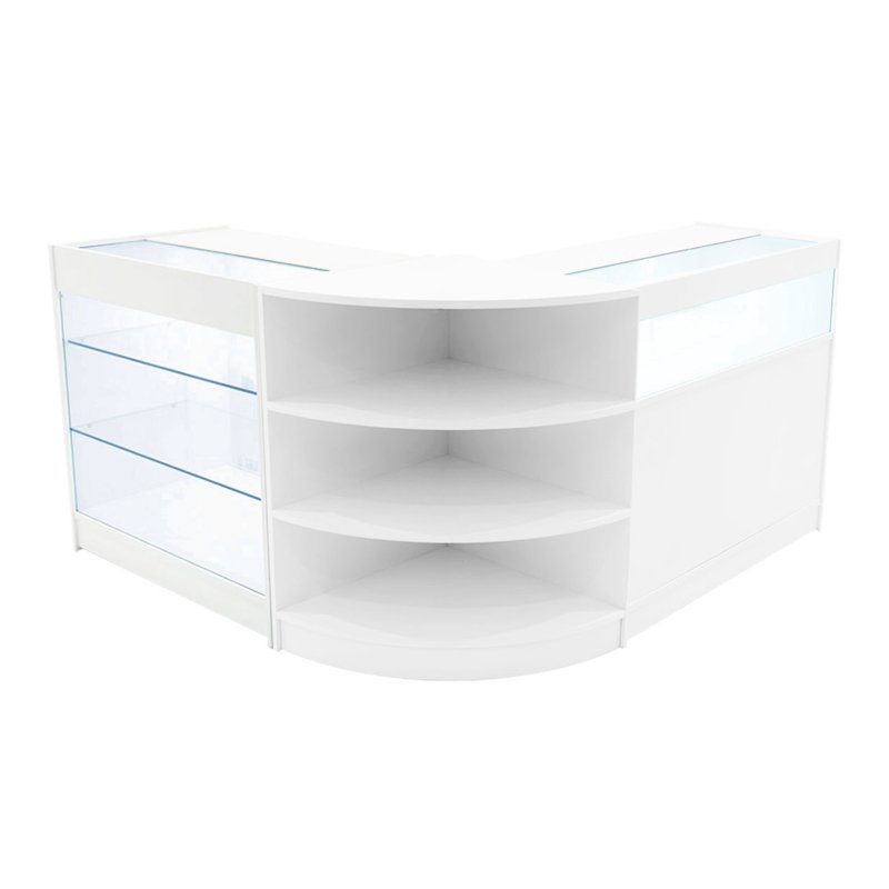 Demeter LED Shop Counter Set K900, B900 & LM60 - White