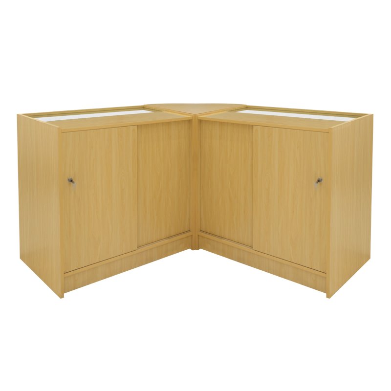 Maple Shop Counter Set Iris LED Light B900 CM60 Lockable Retail Store Display