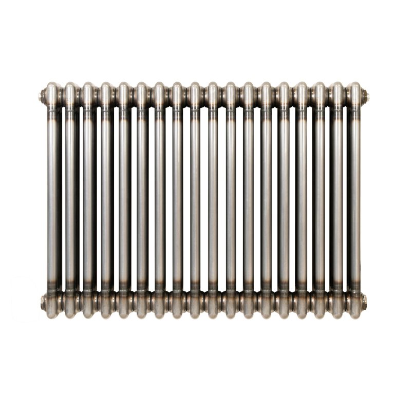 Traditional 3 Column Radiator - 600 x 830mm - Raw Metal