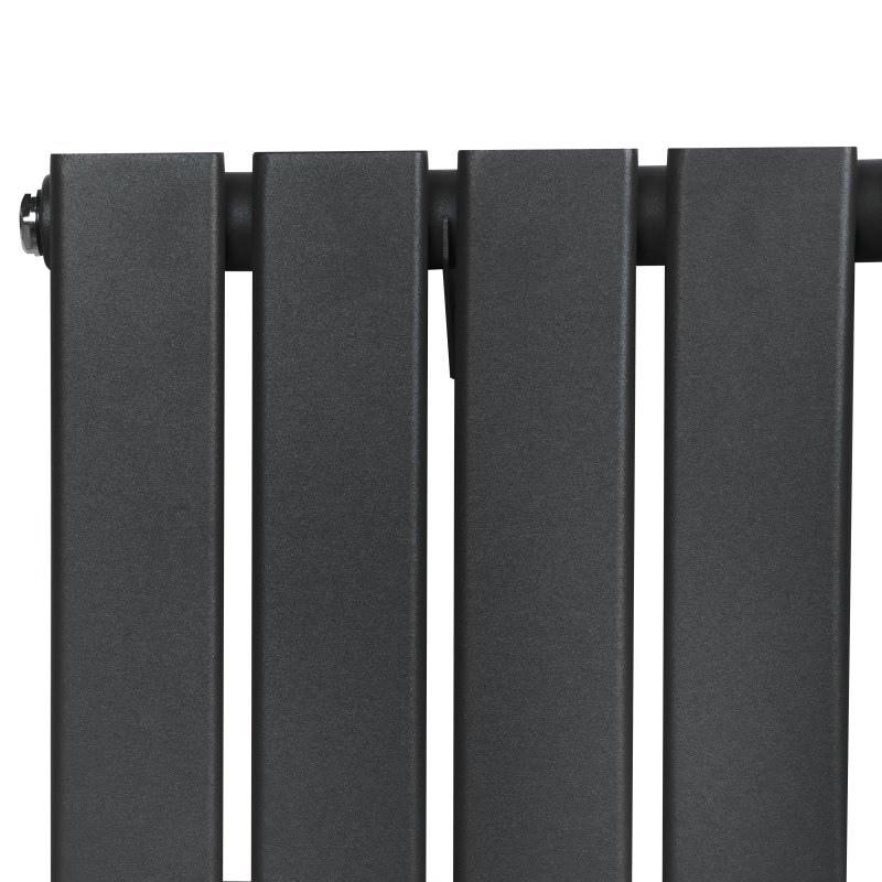 Flat Single Column Radiator - 1600 x 700mm - Anthracite Grey