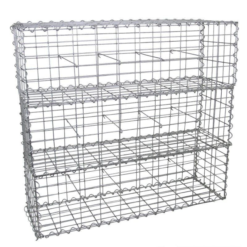 Gabion Baskets Galvanised Steel Cages Mesh Wire Stone Basket Outdoor Spiral Retaining Wall Planter Garden / 100 x 30 x 30cm / 3 Pack