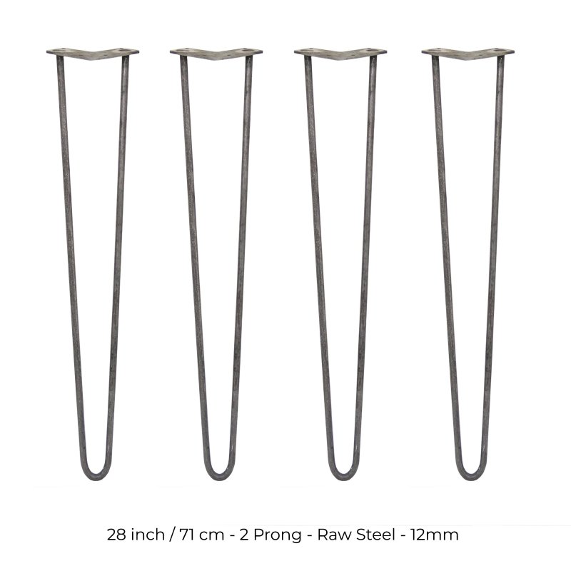 4 x Hairpin Legs / Hair Pin Legs Set SkiSki Legs Furniture Desk Bench Chair Table 28