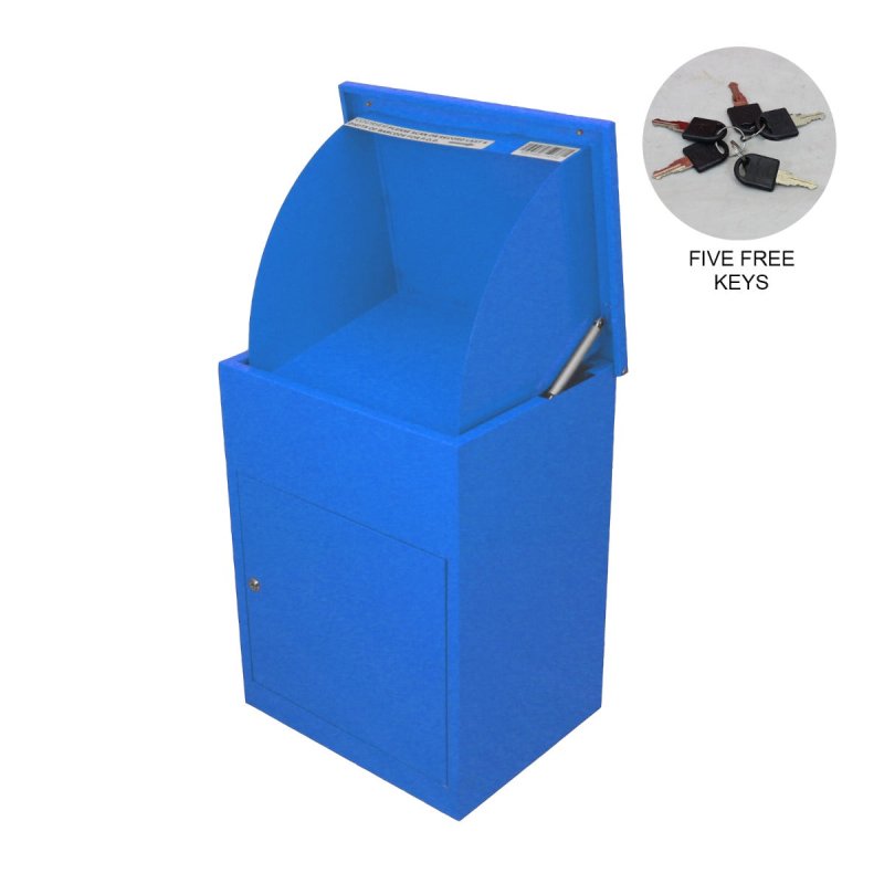 Parcel Post Box Lockable Wall Mounted Secure Large Outdoor Letter Smart Mail Drop Box Weatherproof Galvanised Steel | 5 Keys | 580 x 460 x 360mm