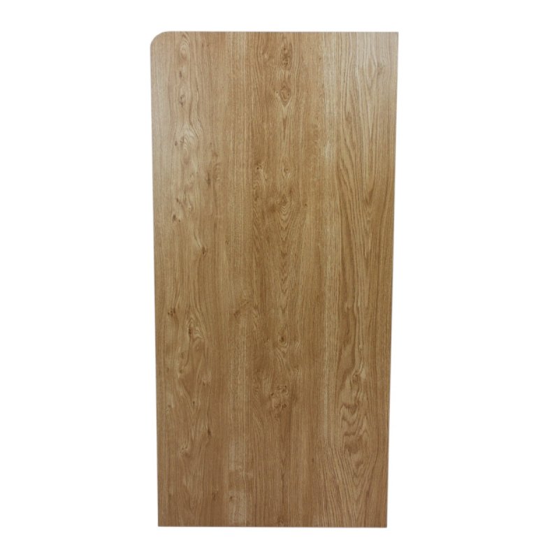 Wooden Litter Bin & Tray Stand Light Oak Finish Commercial Restaurant Food Hall Takeaway Cafe Waste Bin Enclosure Cabinet Swing Door Melamine MDF FREE 100L Rubbish Bin FREE Black Vinyl Stickers