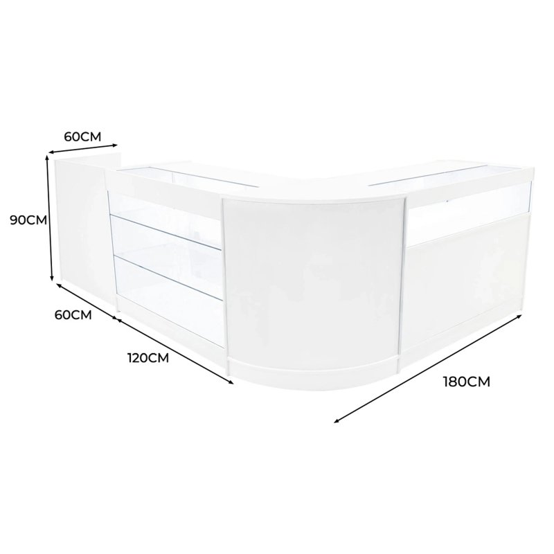 Polaris LED Shop Counter Set K1200, B1200, TB60 & CM60 - White