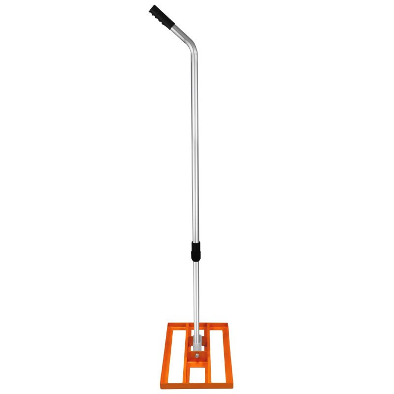 Lawn Leveller & Rotary Spreader Gritter Fertiliser Garden Levelling Rake Lute 50cm x 32cm Orange Removable Extendable Handle Easy Grip Salt Grit Sand Seed Rain Cover & Gloves