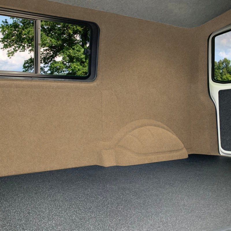 Camper Van Lining Carpet Beige 4 Way Super Stretch 2m Wide 5.5m Long 11m2 Coverage Car Motorhome Vehicle Interior Campervan Conversion Kit Trim Bleachable Polypropylene Fits any Make or Model