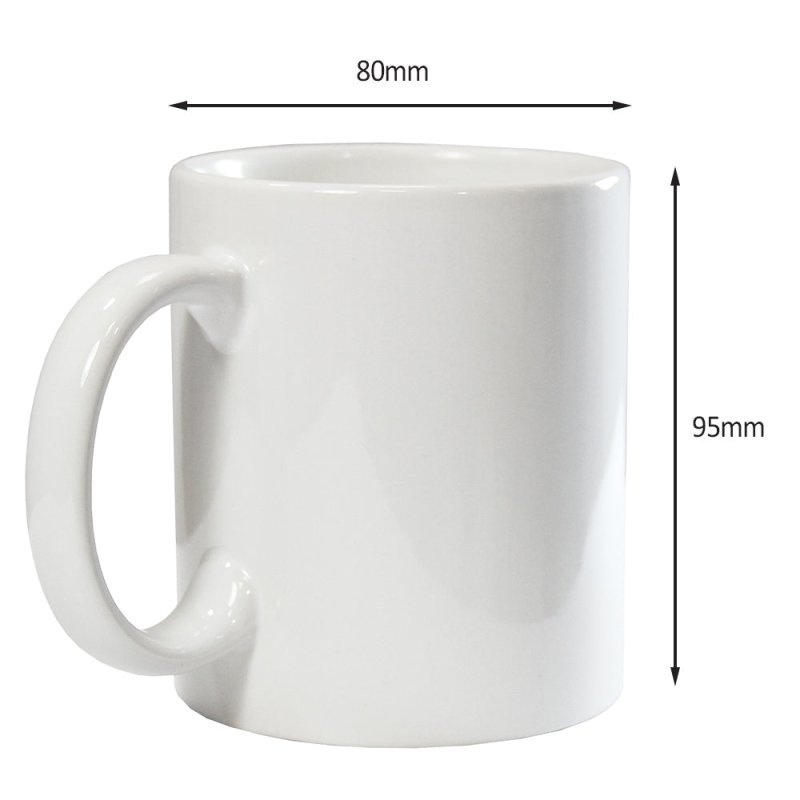 PixMax Blank Polymer Coated 11oz Sublimation Mugs & Gift Boxes, 72 Pack, AAA Grade