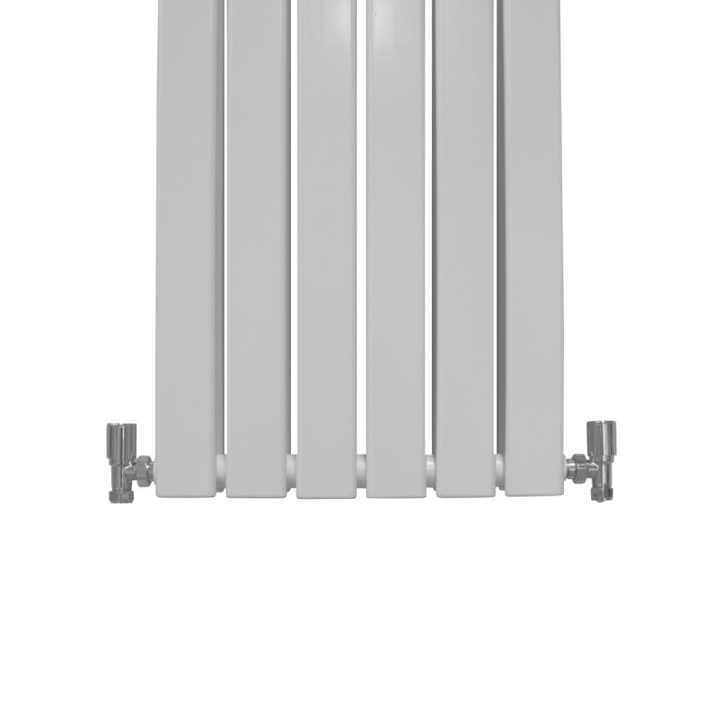 Designer Radiators 160 x 42cm Flat Panel Modern Central Heating Gloss White Vertical Column Double Panel Wall Mounted Slimline Kitchen Living Room Bathroom Commercial Cleaning Brush & Fixing Kit