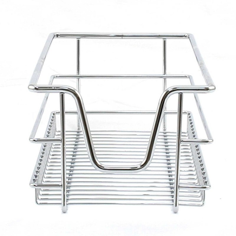KuKoo 3 x Kitchen Pull Out Soft Close Baskets, 300mm Wide Cabinet, Slide Out Wire Storage Drawers