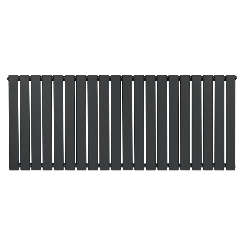 Flat Single Column Radiator - 600 x 1400mm - Anthracite Grey