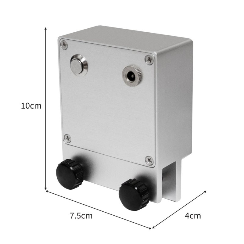 T-Mech Ultrasonic Vinyl Adaptor Rotating Record Cleaner Machine 1 to 5 Records Per Batch 7" 10" 12" Vinyls 15mm Slot Thickness 10RVS Per Minute 12V Silver Anodized Aluminium
